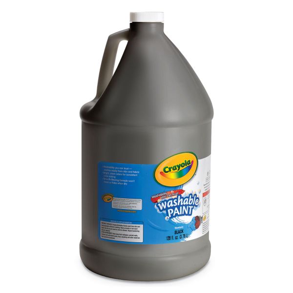 Crayola Washable Paint, Black, 1 gal Bottle