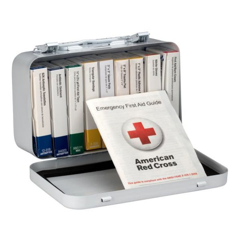 First Aid Only Unitized First Aid Kit for 10 People, 65 Pieces, OSHA/ANSI, Metal Case