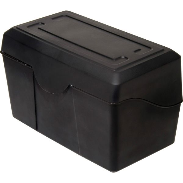 Advantus Index Card Holder 4.8" x 7" x 4.8" x - Plastic - 1 Each - Black