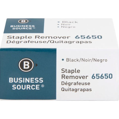 Business Source Nickel-plated Teeth Staple Remover Plastic - Black - 1 Each