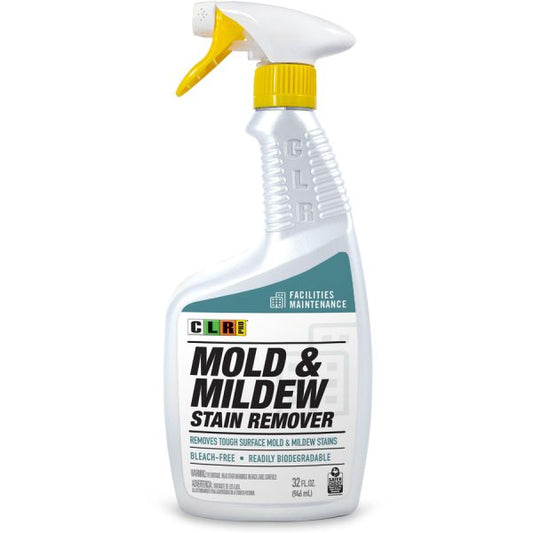 CLR Pro Mold & Mildew Stain Remover Foam Spray - 32 fl oz (1 quart) - Surfactant Scent - 1 Bottle - White