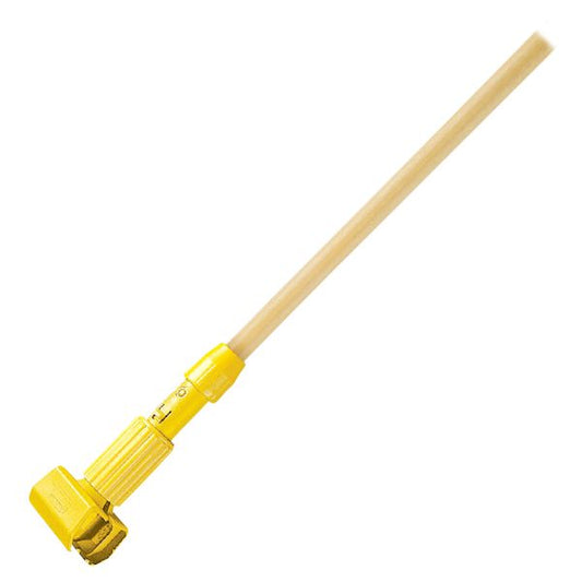 Rubbermaid Commercial Gripper Wet Mop 60" Hardwd Handle 60" Length - Yellow - Hardwood, Plastic