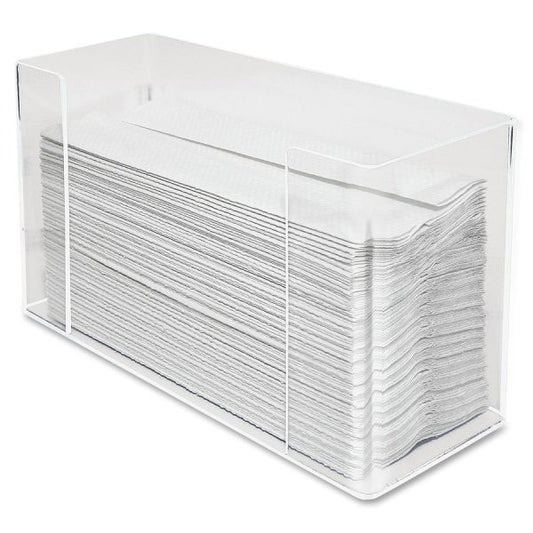 Kantek Acrylic C-Fold Dispenser 6.8" x 11.5" x 4.1" - Compatible With C-Fold & Multifold Towels - Acrylic - Clear