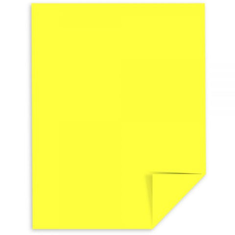 Astrobrights Color Cardstock, Smooth, 65lb, 8 1/2 x 11, Lift-Off Lemon, 250 Sheets