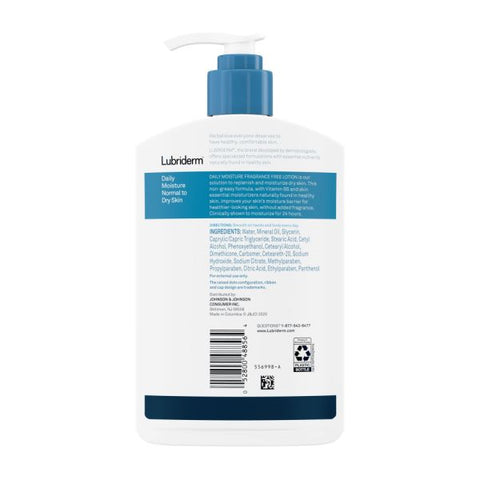 Lubriderm Daily Moisture Lotion Lotion - 16 fl oz - For Dry, Normal Skin - Applicable on Body - Moisturising, Non-greasy, Fragrance-free - 1 Each