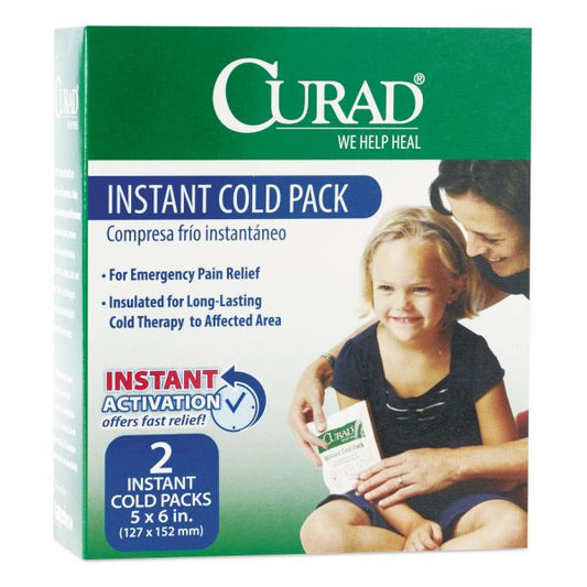 Curad Instant Cold Pack, 5 x 6, 2/Box