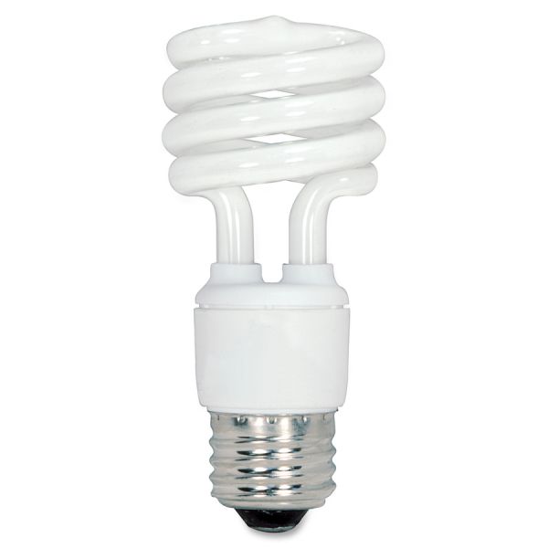 Satco CFL Spiral Bulb, 13 Watts, 4/Pack