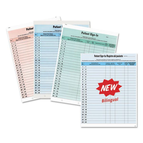 Tabbies Patient Sign-in Label Forms Letter - 8.50" x 11" Sheet Size - Blue Sheet(s) - 125 / Pack