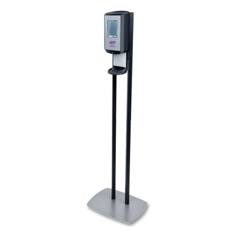 PURELL CS6 Hand Sanitizer Floor Stand with Dispenser, 1,200 mL, 13.5 x 5 x 28.5, Graphite/Silver 5" Height x 13.5" Width - Freestanding - ABS Plastic - Gray