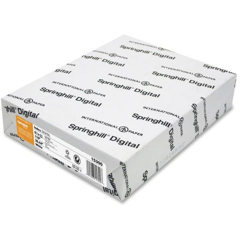 Springhill Digital Index White Card Stock, Smooth, 110 lb, 8 1/2 x 11, 250 Sheets/Pack