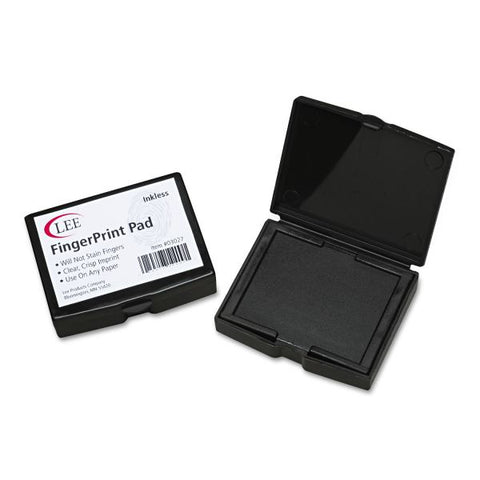 LEE Inkless Fingerprint Pad, 2.25" x 1.75", Black