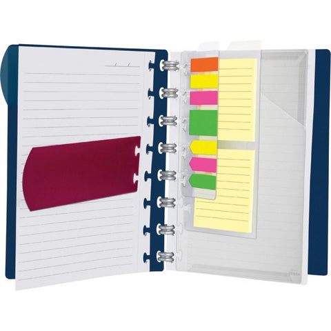 Ampad Versa Crossover Notebook, 3 Subject, Wide/Legal Rule, Navy Cover, 11 x 8.5, 60 Sheets