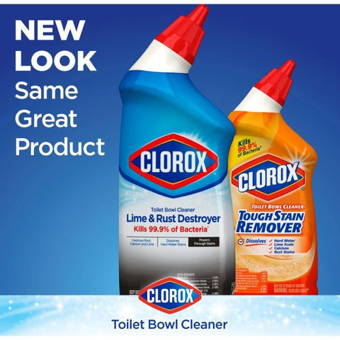 Clorox Toilet Bowl Cleaner Lime & Rust Destroyer - (Package May Vary) Liquid - 24 fl oz (0.8 quart) - 12 / Carton - Clear