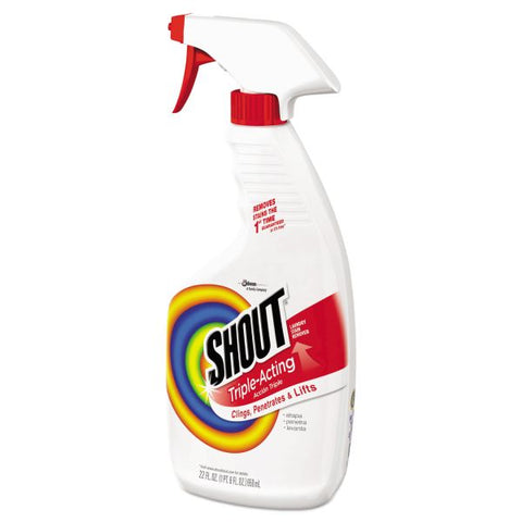 Shout Laundry Stain Treatment, 22 oz Spray Bottle, 8/Carton Concentrate - 1 Each - Clear