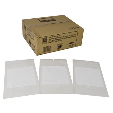 C-Line Write-On Poly Bags, 2 mil, 6" x 9", Clear, 1,000/Carton