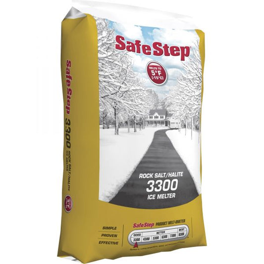 SafeStep 3300 Ice Melter 25 lb Size - Sodium Chloride, Rock Salt - 5&deg;F (-15&deg;C)