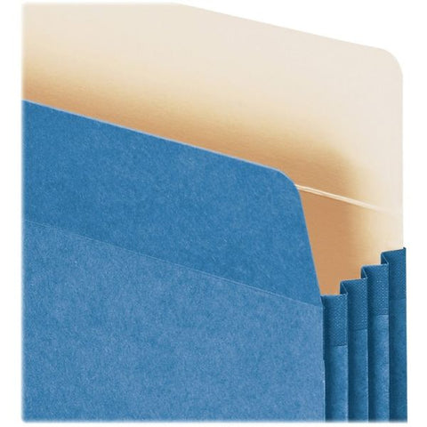 Smead Colored File Pockets, 3.5" Expansion, Legal Size, Blue