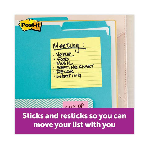 Post-it Pop-up Notes Super Sticky Pop-up Note Dispenser/Value Pack, For 4 x 4 Pads, Black/Clear, Includes (3) Canary Yellow Super Sticky Pop-up Pad