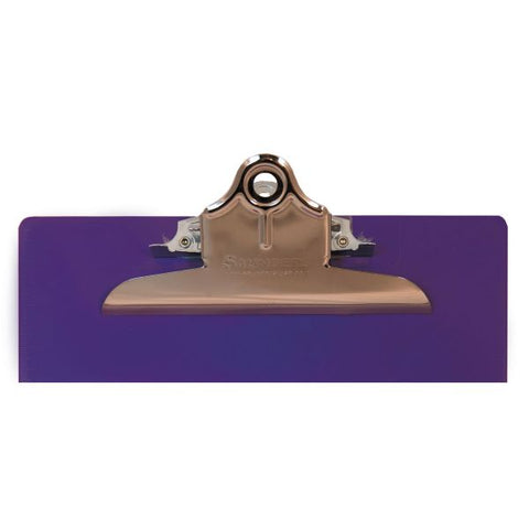 Saunders Recycled Plastic Clipboard with Ruler Edge, 1" Clip Capacity, Holds 8.5 x 11 Sheets, Purple