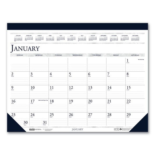 House of Doolittle Recycled Two-Color Monthly Desk Pad Calendar, 22 x 17, 2023 Calendar