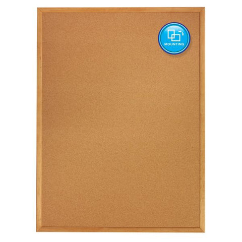 Quartet Classic Series Cork Bulletin Board, 36 x 24, Natural Surface, Oak Fiberboard Frame