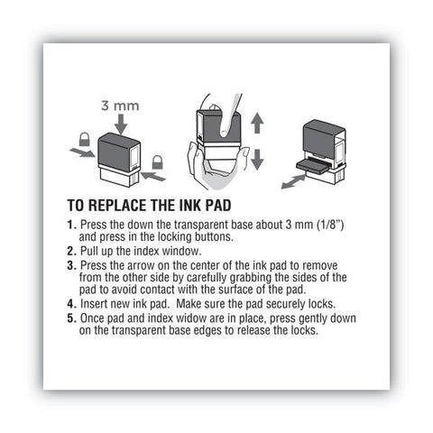 COSCO 2000PLUS Replacement Ink Pad for 2000PLUS 1SI60P, 3.13" x 0.25", Red