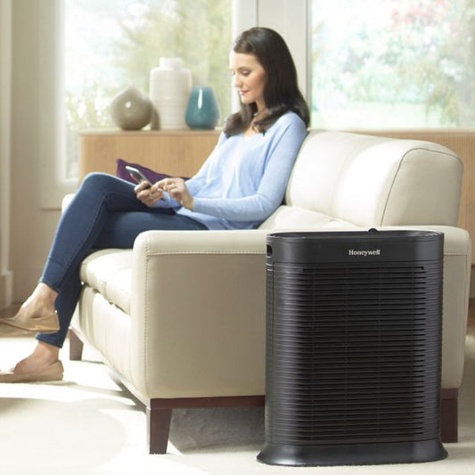 Honeywell True HEPA Air Purifier, 465 sq ft Room Capacity, Black