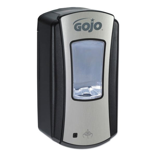 GOJO LTX-12 Touch-Free Dispenser, 1,200 mL, 5.75 x 3.33 x 10.5, Brushed Chrome/Black