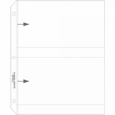 C-Line Ring Binder Photo Storage Pages 4 Capacity - 4" Width x 6" Length - 3-ring Binding