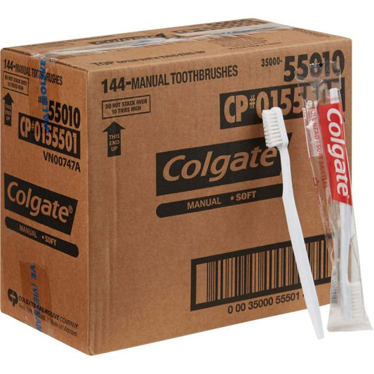 Colgate Full Head Wrapped Toothbrushes, 144 / Carton Soft