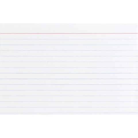 Business Source 4" x 6" Ruled Index Cards 4" x 6" - Ruled - White - 100/ Pack