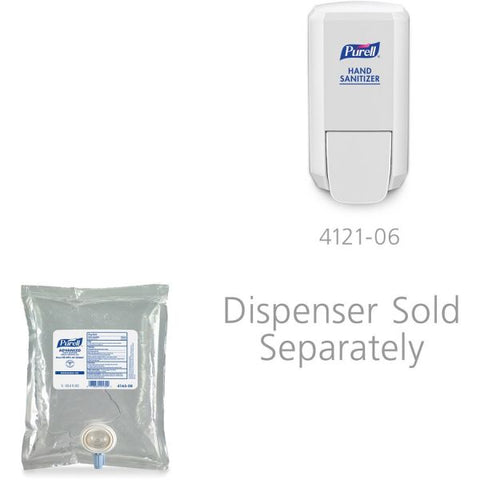 PURELL CS2 Hand Sanitizer Dispenser (4141-06) for CS2 Hand Sanitizer Refills Manual - 1.06 quart Capacity - Durable, Wall Mountable, Compact, Push Button - White - 1Each