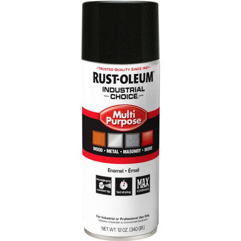 Rust-Oleum Industrial Choice Enamel Spray Paint 12 fl oz - 1 Each - Black