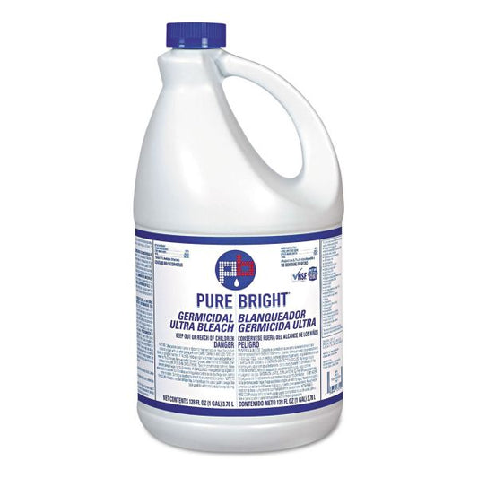 Pure Bright Liquid Bleach, 1gal Bottle, 6/Carton