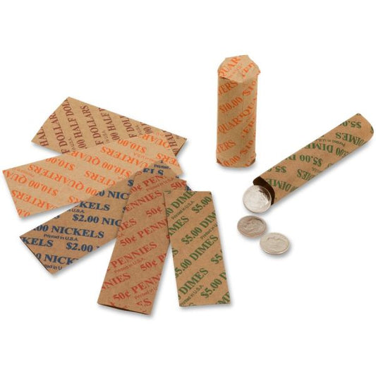 Iconex Tubular Coin Wrappers, Nickels, $2, Pop-Open Wrappers, 1000/Pack