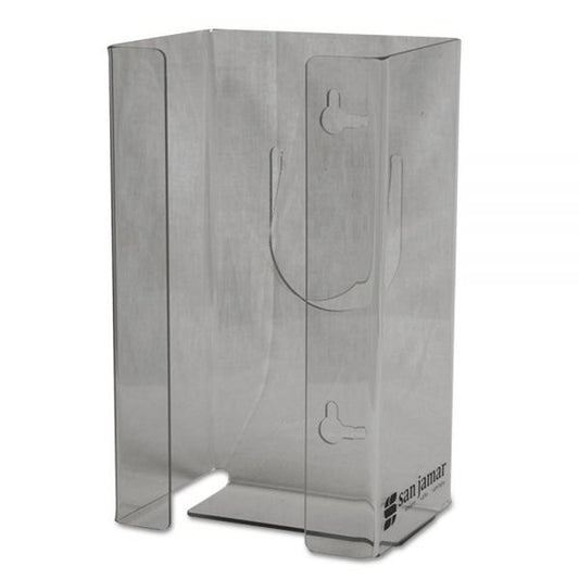 San Jamar Clear Plexiglas Disposable Glove Dispenser, 1-Box, Plexiglas, Clear, 5.5 x 3.75 x 10