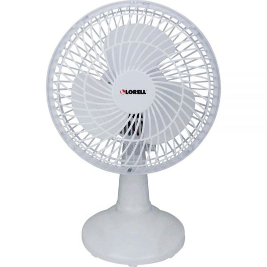 Lorell Clip-On Personal Fan 152.4 mm Diameter - 2 Speed - Adjustable Tilt Head - 9.5" Height x 7.9" Width x 6" Depth - Light Gray