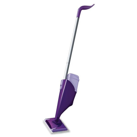 Swiffer WetJet Mop, 11 x 5 White Cloth Head, 46" Purple/Silver Aluminum/Plastic Handle, 2/Carton