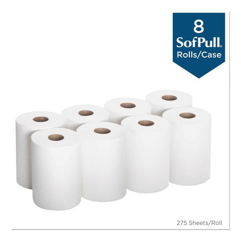 Georgia Pacific Professional SofPull Center Pull Premium Jr. Cap. Paper Towel, 7.8 x 12, 1-Ply, White, 275 Sheets/Roll, 8 Rolls/Carton