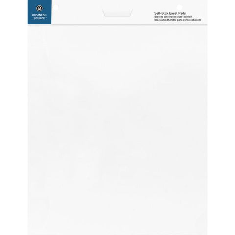 Business Source 25"x30" Self-stick Easel Pads 25" x 30" Sheet Size - White - 30 Sheets/ Pad - 4 Pads