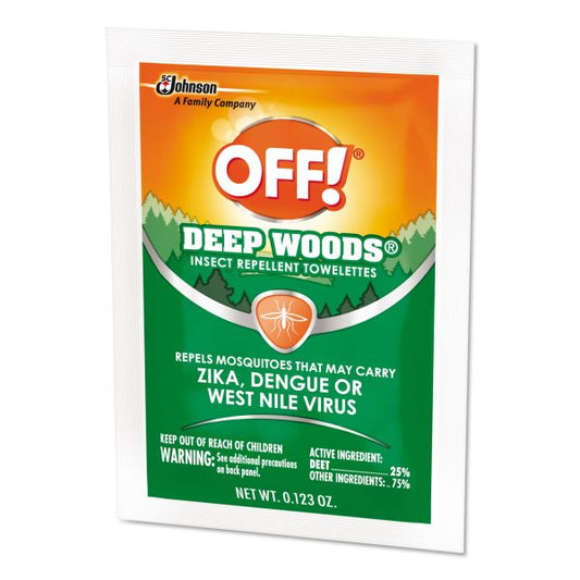 OFF! Deep Woods Towelettes, 12/Box, 12 Boxes/Carton