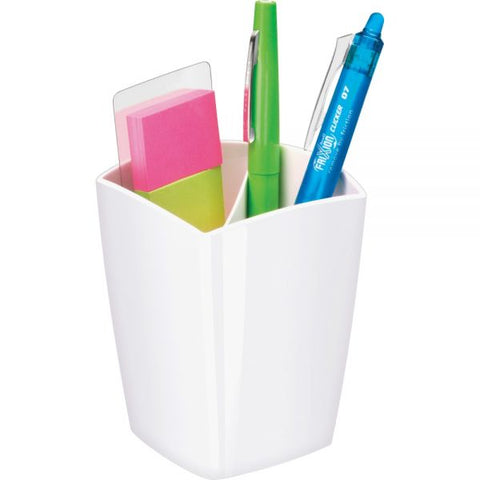 CEP Large Pencil Cup 3.8" x 3" x 3" x - Polystyrene - 1 Each - White