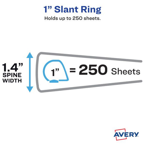 Avery 3-Ring Dual Color Heavy-Duty View Binder, 1" Slant Rings, 49% Recycled, Gray/Yellow