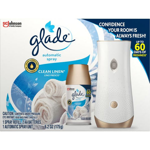 Glade Clean Linen Automatic Spray Kit 1 Pack