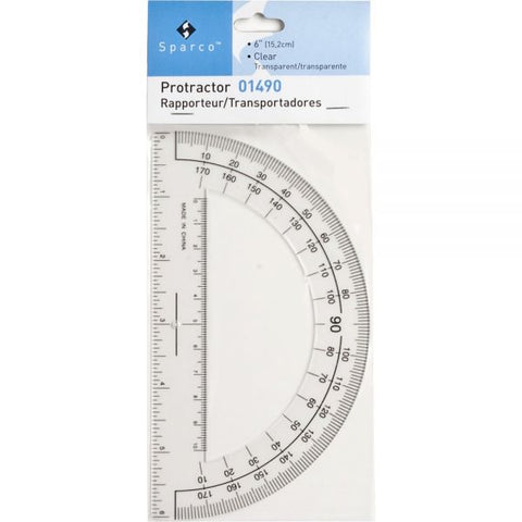 Sparco Professional Protractor Plastic - Clear - 1 Each