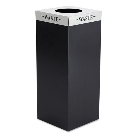 Safco Square-Fecta Lid, Waste, Silver