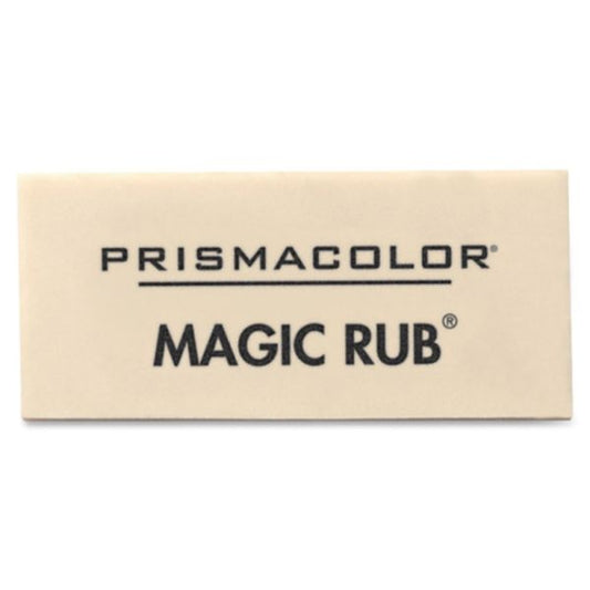 Prismacolor MAGIC RUB Eraser, For Pencil/Ink Marks, Rectangular Block, Medium, Off White, Dozen