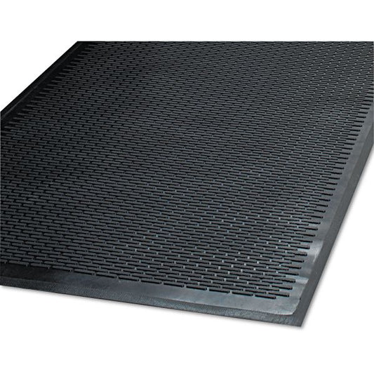 Guardian Clean Step Outdoor Rubber Scraper Mat, Polypropylene, 48 x 72, Black