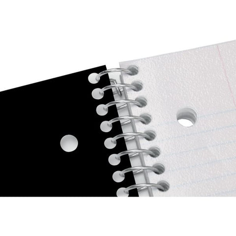 Stellar Poly Notebook, 8-1/2" x 11", 1 Subject, College Ruled, 100 Sheets, Black