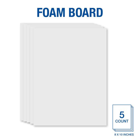 White Foam Board White Foam Board, 8"x10", 5/PK